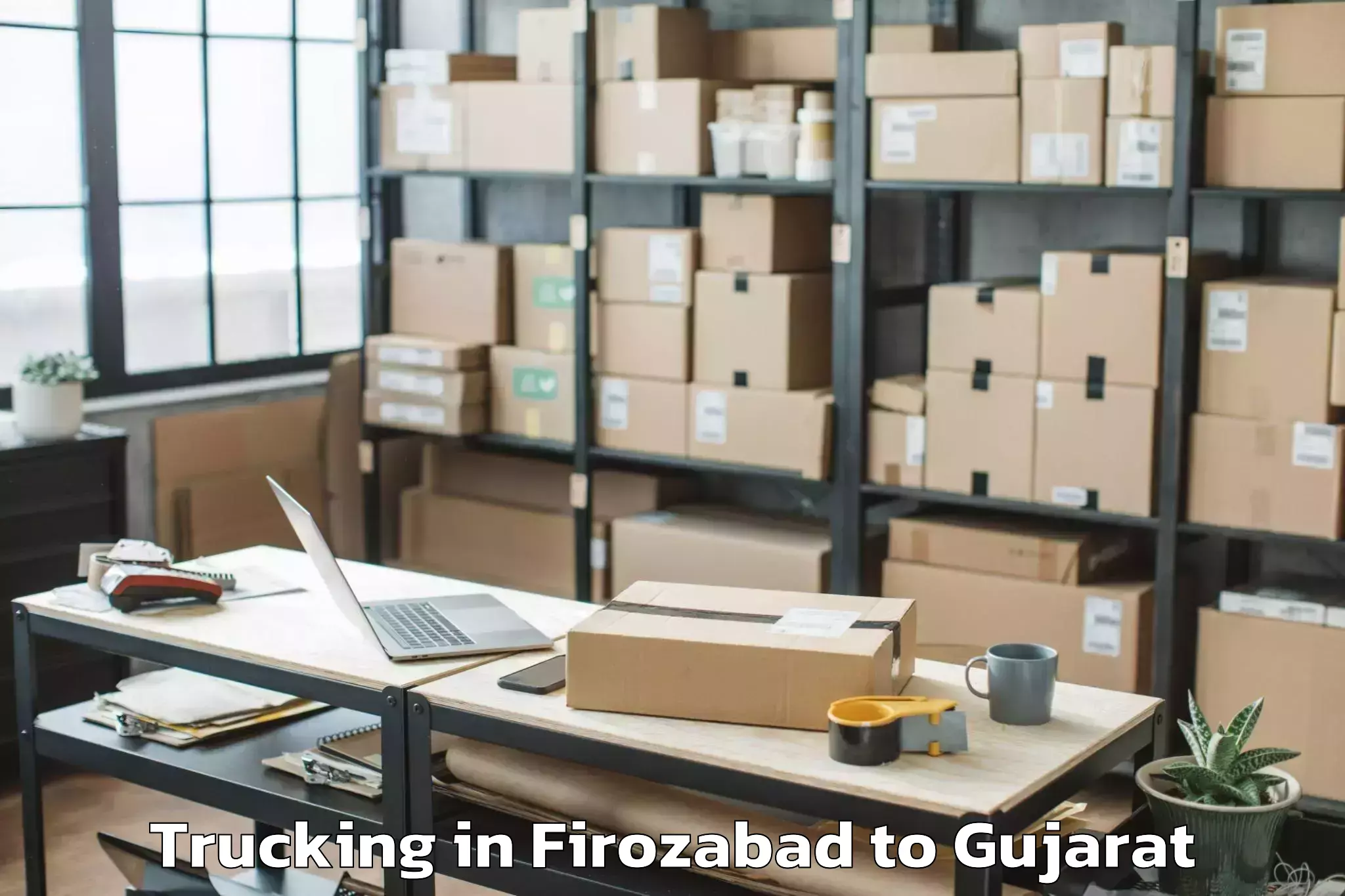 Hassle-Free Firozabad to Shri Govind Guru University Go Trucking